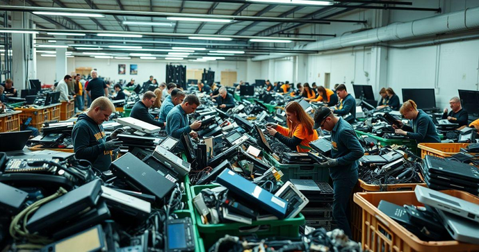 Empresa de reciclagem de lixo eletrônico transforma resíduos em oportunidades sustentáveis